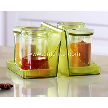 4pcs Seasoning Box Set Holder Spice Rack